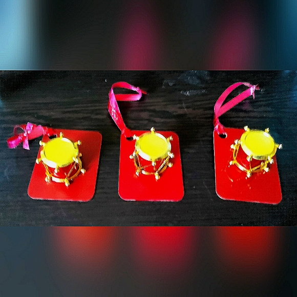 NEW 12-Piece Little Drummer Boy Handcrafted Christmas Ornaments Set! 4 Sets of 3 - Picture 2 of 13